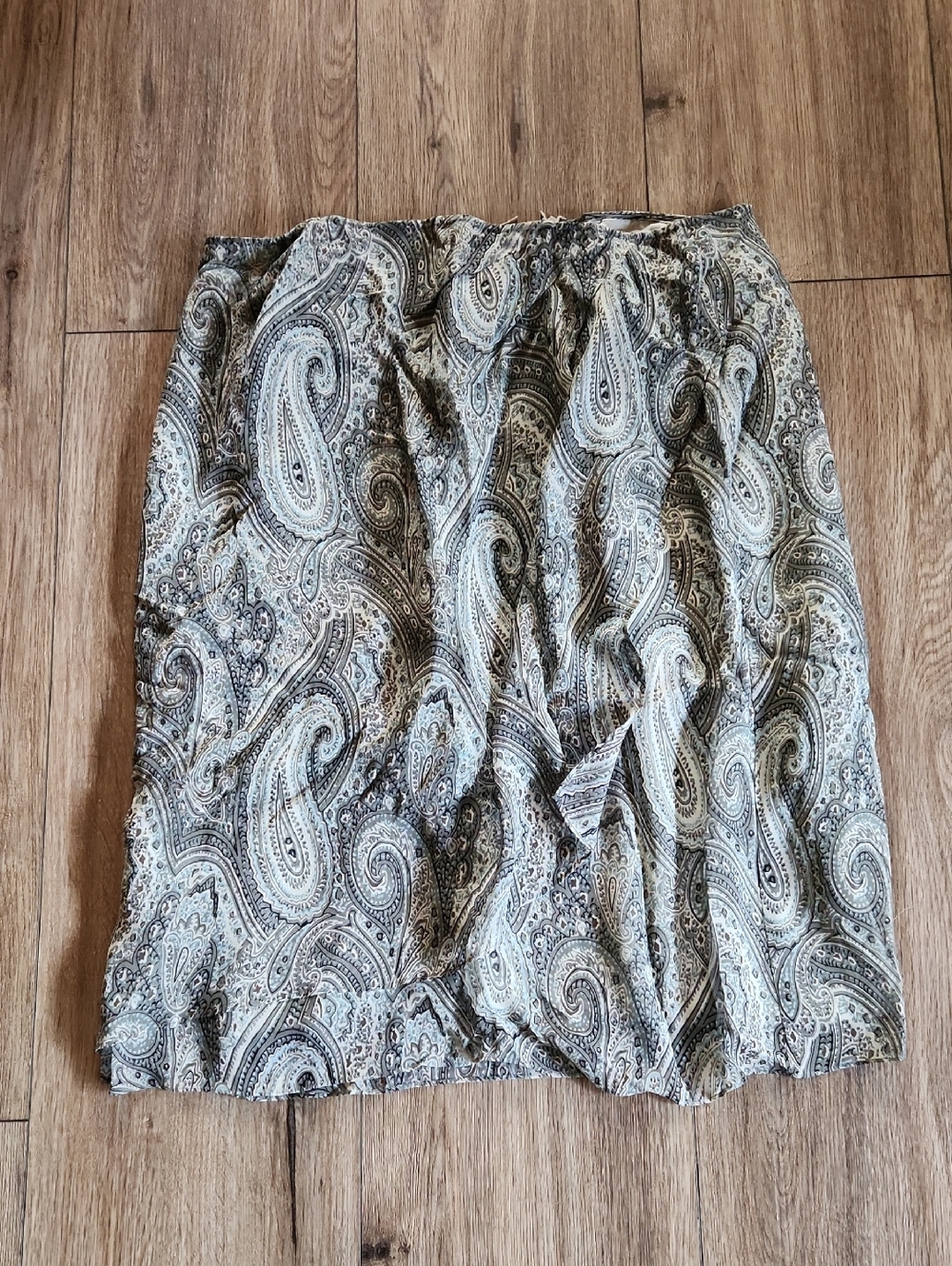 Jax Paisley Midi Skirt in Black and Cream